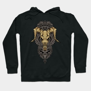 goat skull with mandalas Hoodie